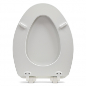 Bemis 139SLOW (White) Mayfair series Vineyard Sculptured Wood Elongated Toilet Seat, Slow-Close Bemis